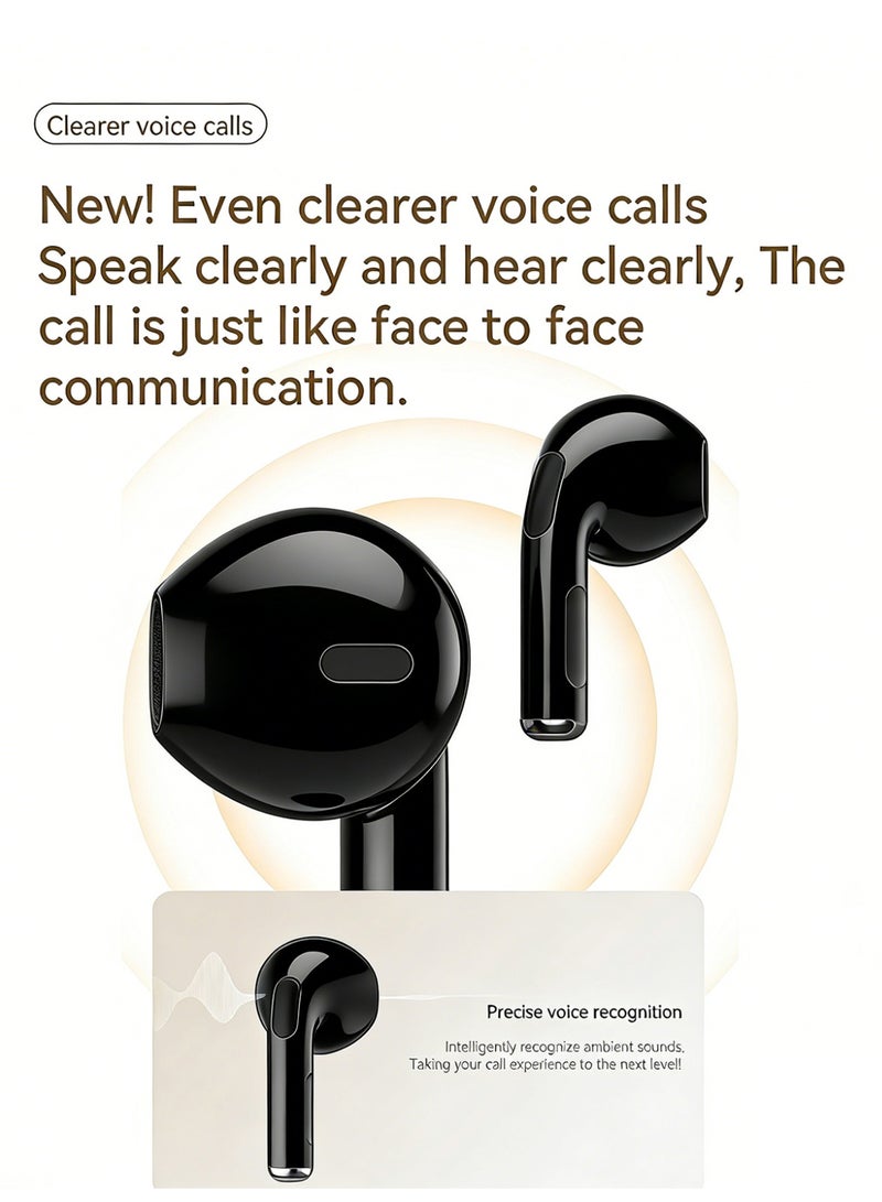 ZIPFORCE True Wireless Earbuds, Semi-In-Ear Bluetooth 6.0 Headphones, Bluetooth Earbuds with Easy Touch Control, Light-Weight Comfortable Earphones Noise Reduction Clear Call, Soft Ear Tips Ergonomic Fit for Daily Use Work Study Travel - Image 5